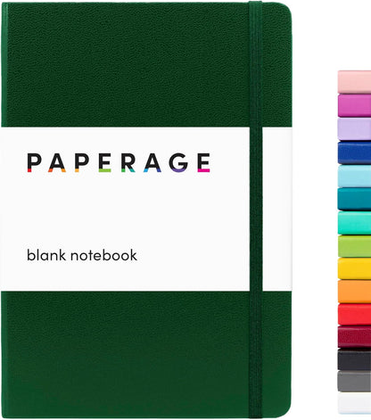 Blank Journal Notebook, (Dark Green), 160 Pages, Medium 5.7 Inches X 8 Inches - 100 Gsm Thick Paper, Hardcover