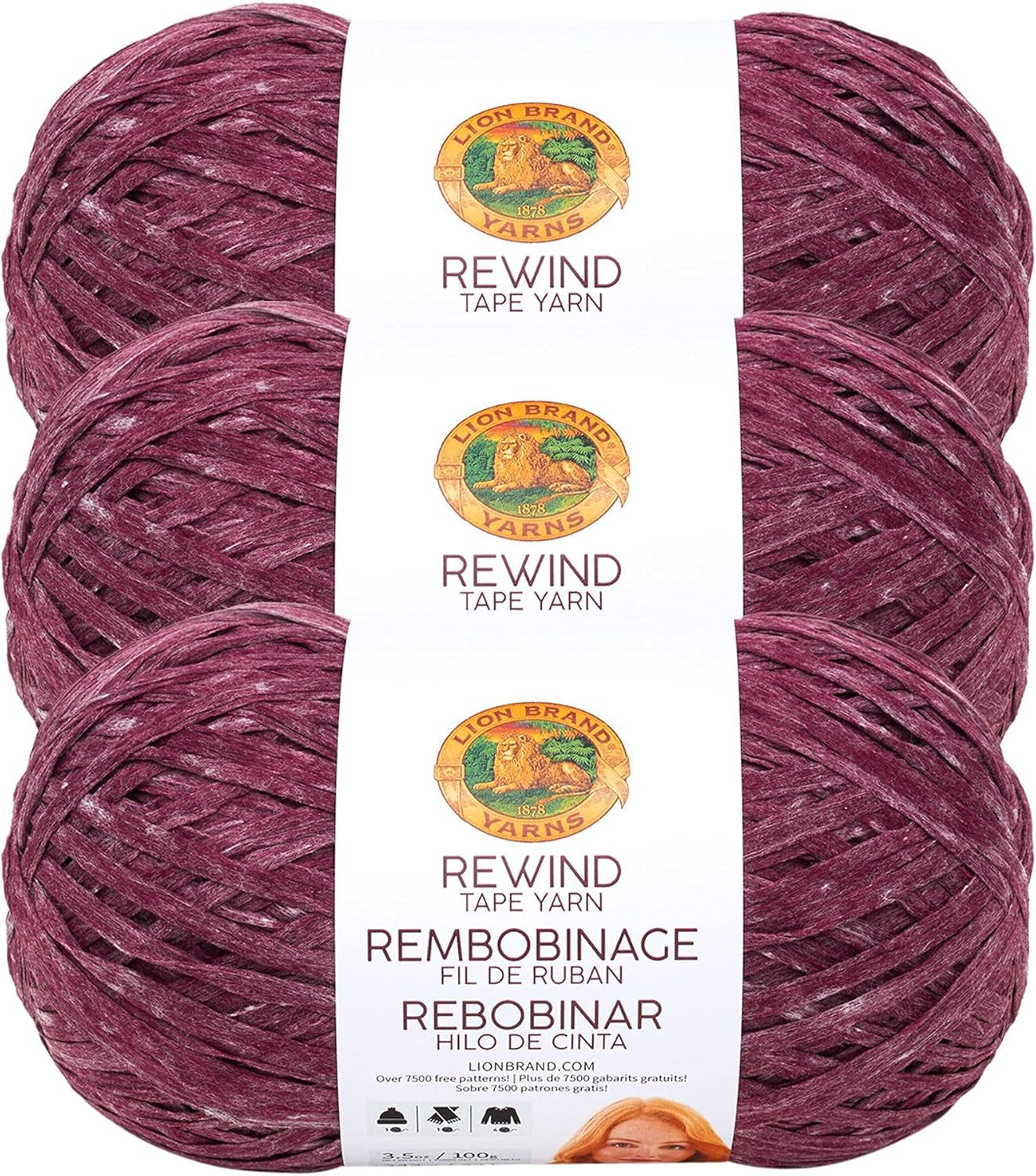 Rewind Yarn, Yarn for Knitting and Crocheting, Craft Tape Yarn, 1-Pack, Willow