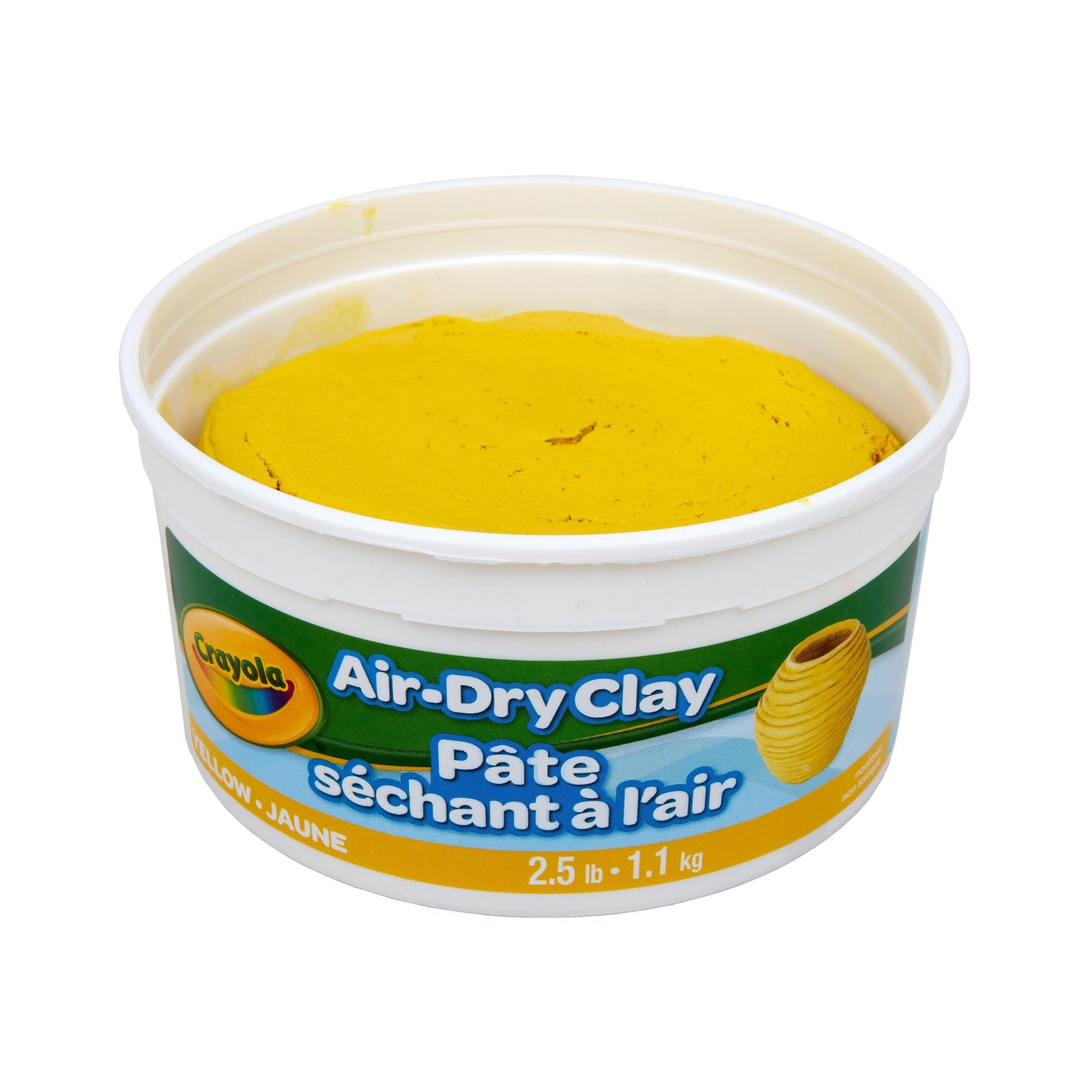 Air Dry Clay, 2.5lb Tub, Yellow, Pack of 4 - Loomini