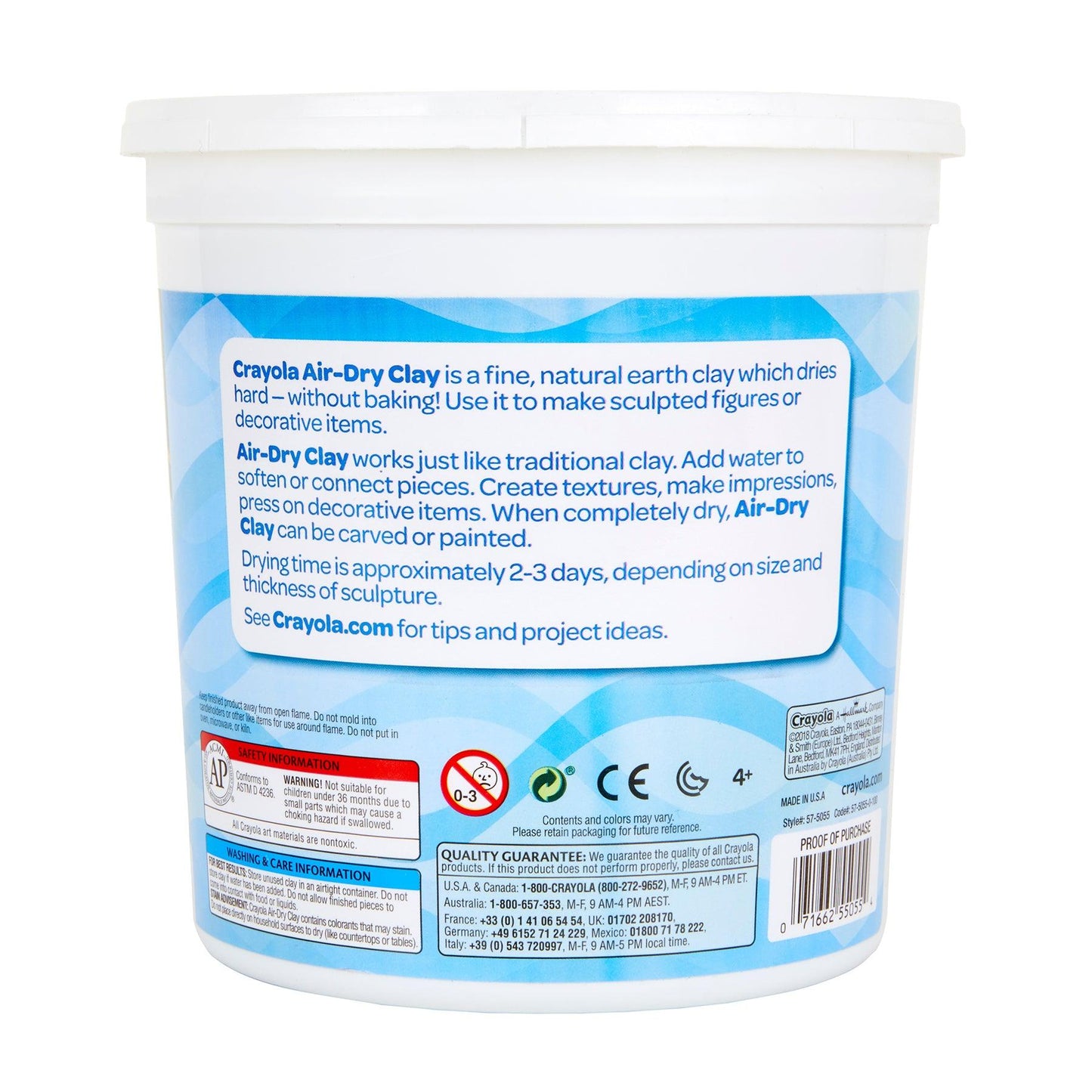 Air-Dry Clay, White, 5 lb Tub, Pack of 2 - Loomini