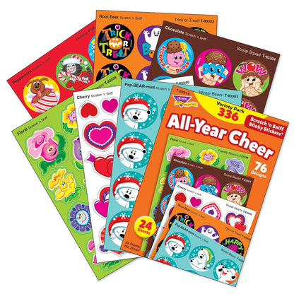 All Year Cheer Stinky Stickers® Variety Pack, 336 Count Per Pack, 2 Packs - Loomini