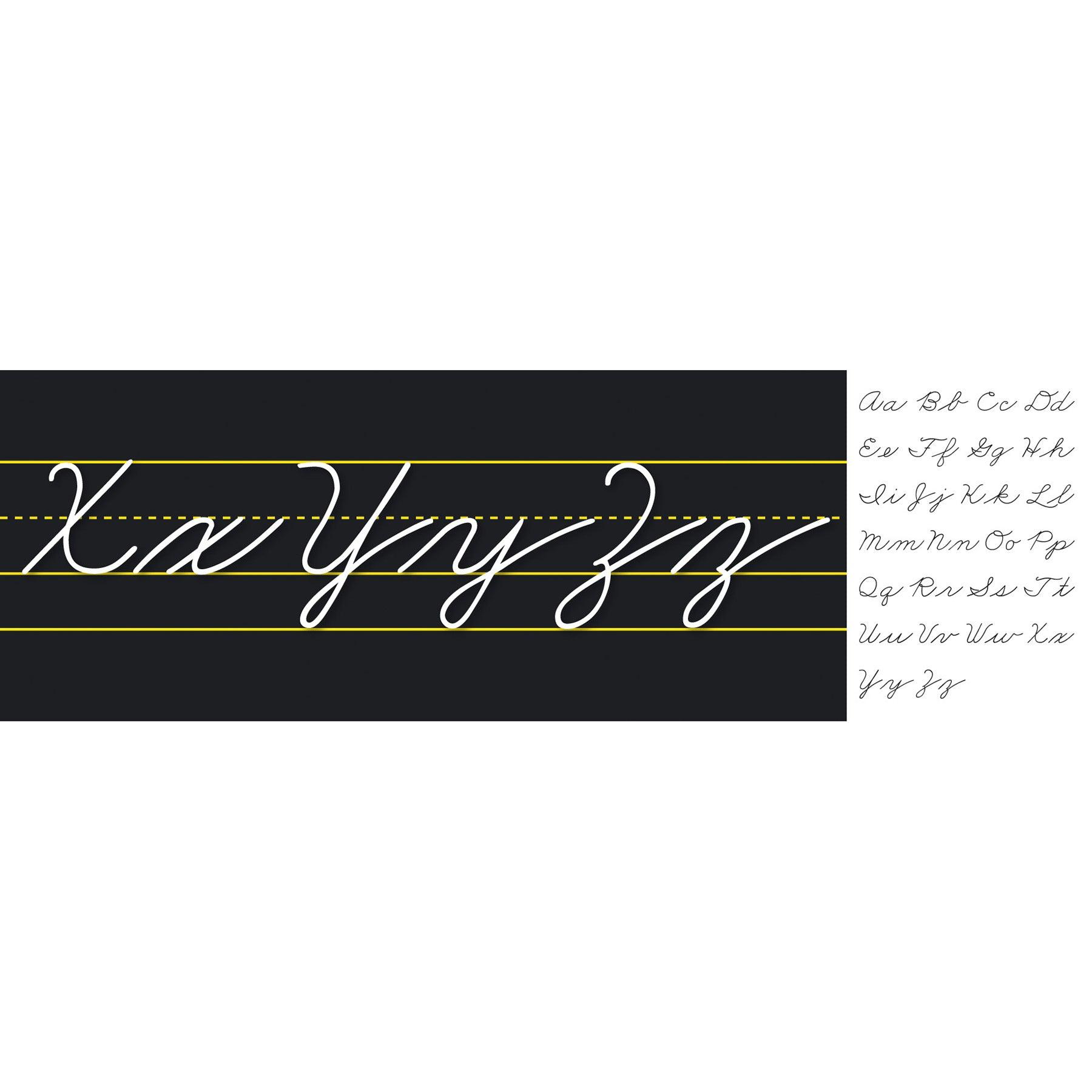 Alphabet Lines Black Traditional Cursive, Pack of 2 - Loomini