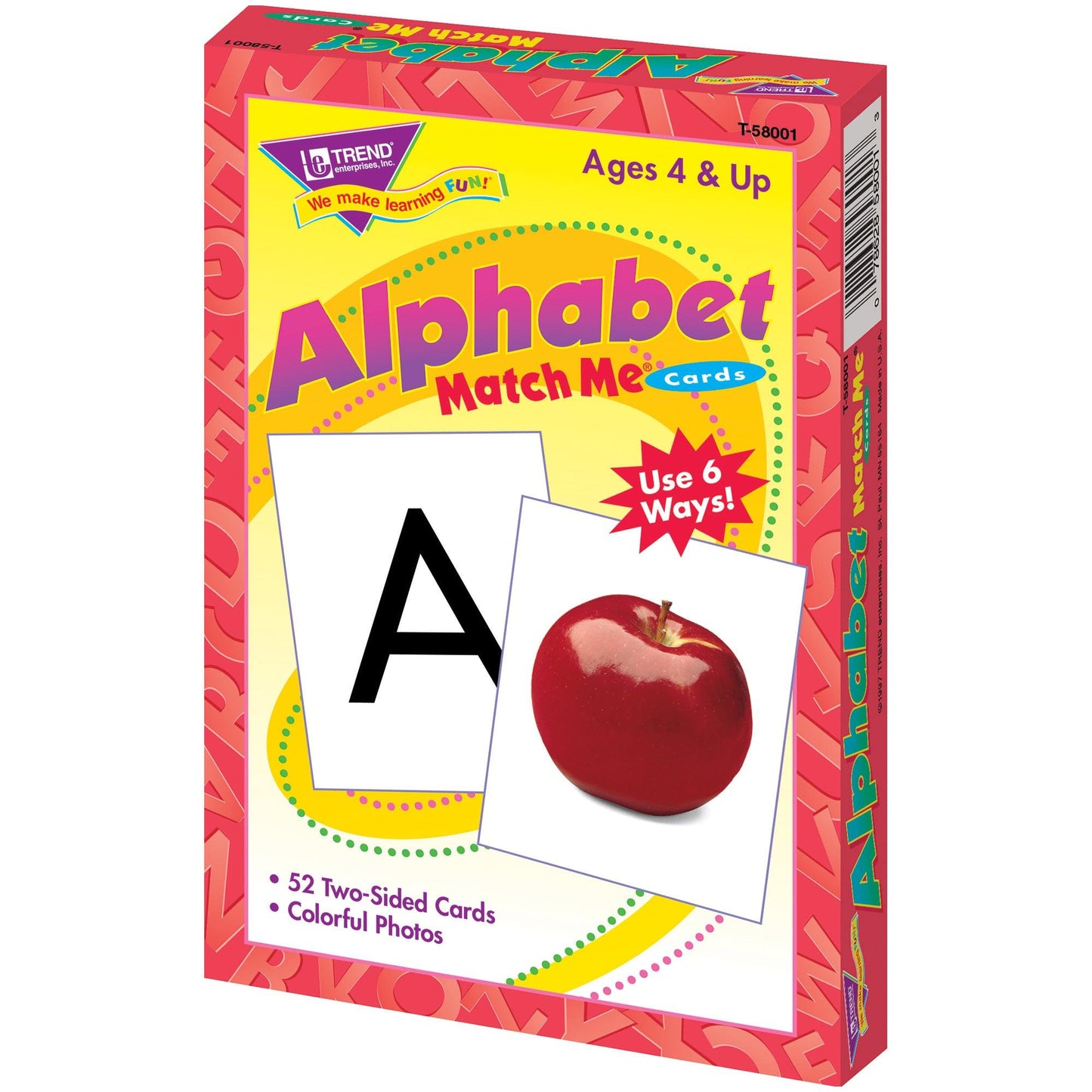 Alphabet Match Me® Cards, 52 Cards Per Set, 6 Sets - Loomini