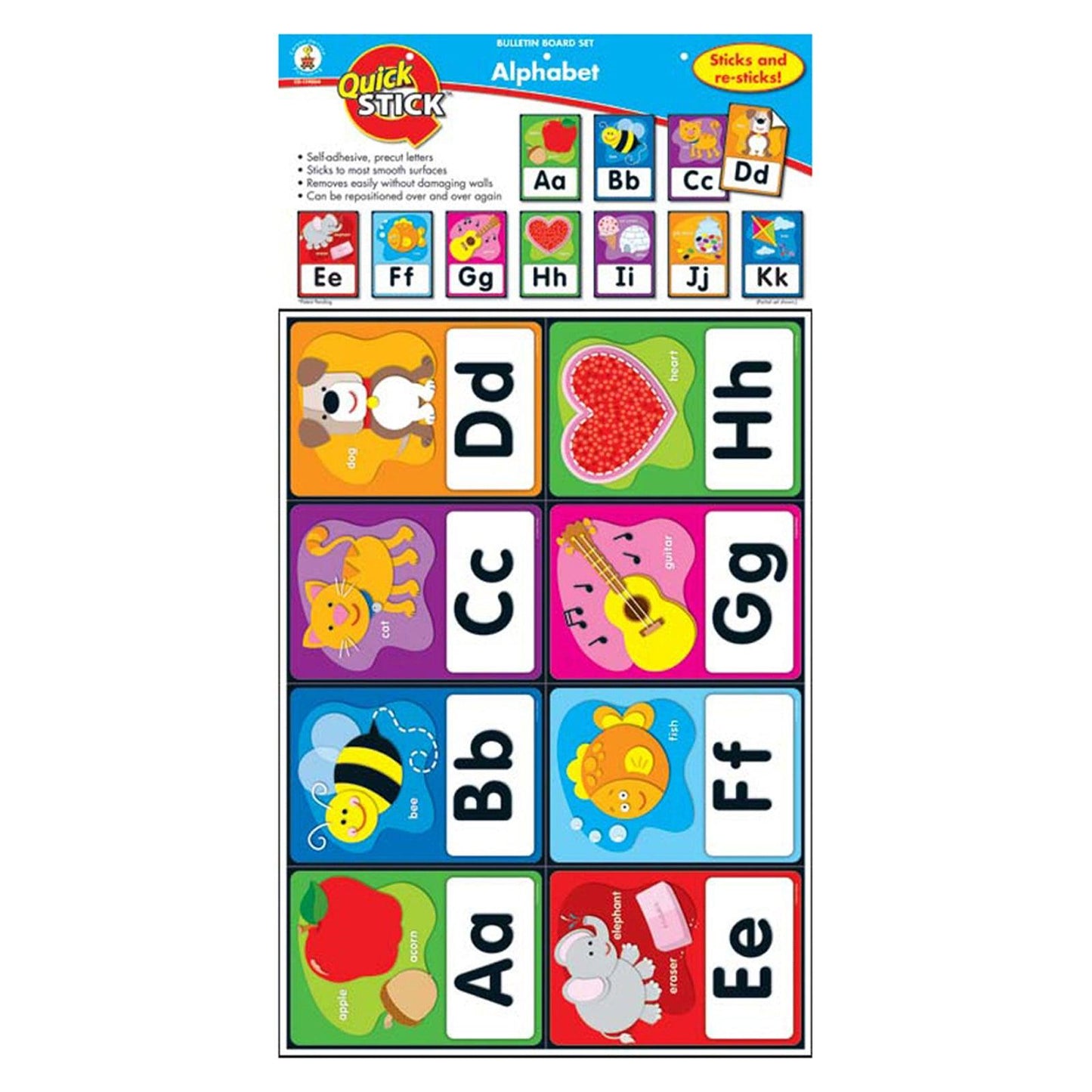 Alphabet Quick Stick Bulletin Board Set, 27 Pieces - Loomini