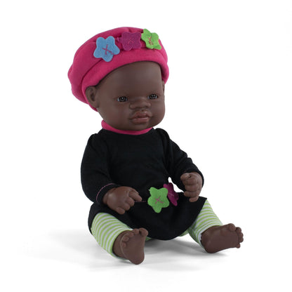 Anatomically Correct Newborn Doll, 12-5/8", African Girl - Loomini