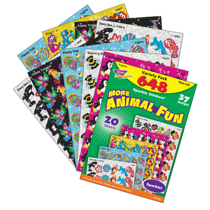 Animal Fun Sparkle Stickers® Variety Pack, 648 Per Pack, 2 Packs - Loomini