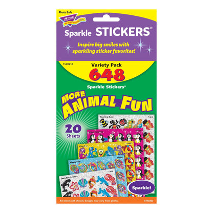 Animal Fun Sparkle Stickers® Variety Pack, 648 Per Pack, 2 Packs - Loomini