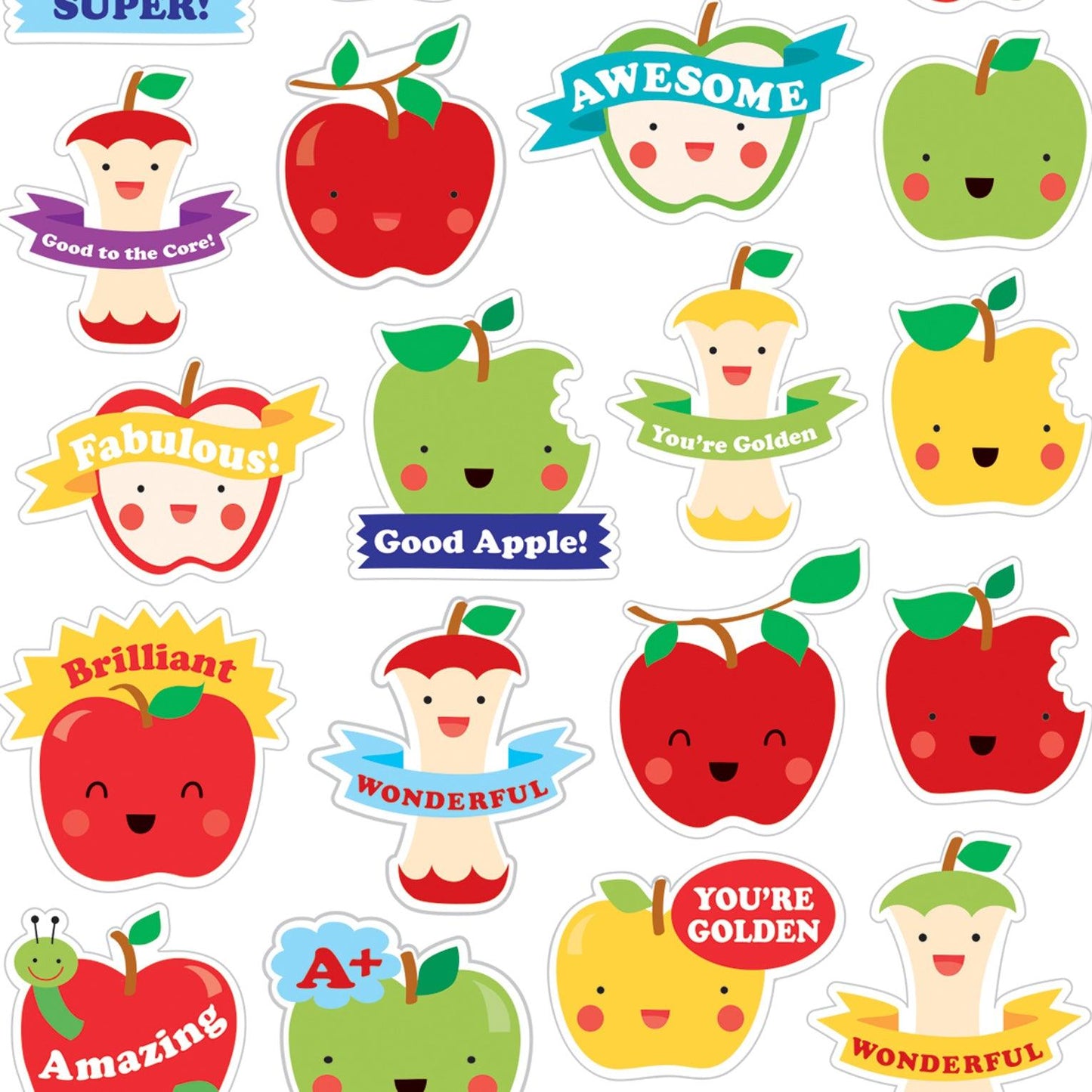 Apple Scented Stickers, 80 Per Pack, 6 Packs - Loomini