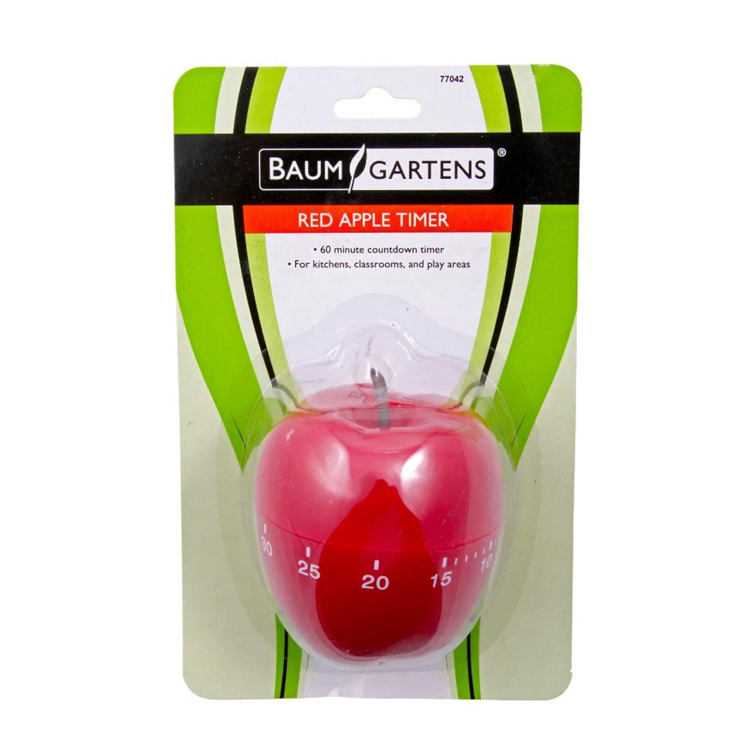 Apple-Shaped Timer, Red, Pack of 3 - Loomini