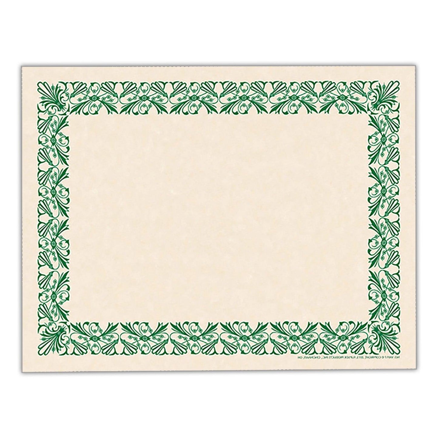 Art Deco Set -Green Border Paper, Plain Folders, Gold Seals - Loomini