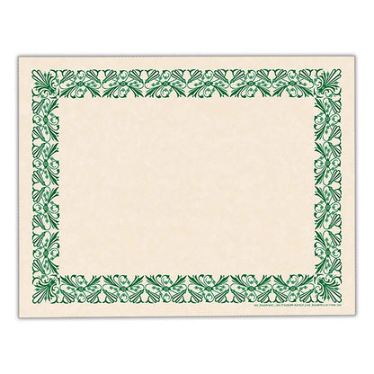 Art Deco Set -Green Border Paper, Plain Folders, Gold Seals - Loomini