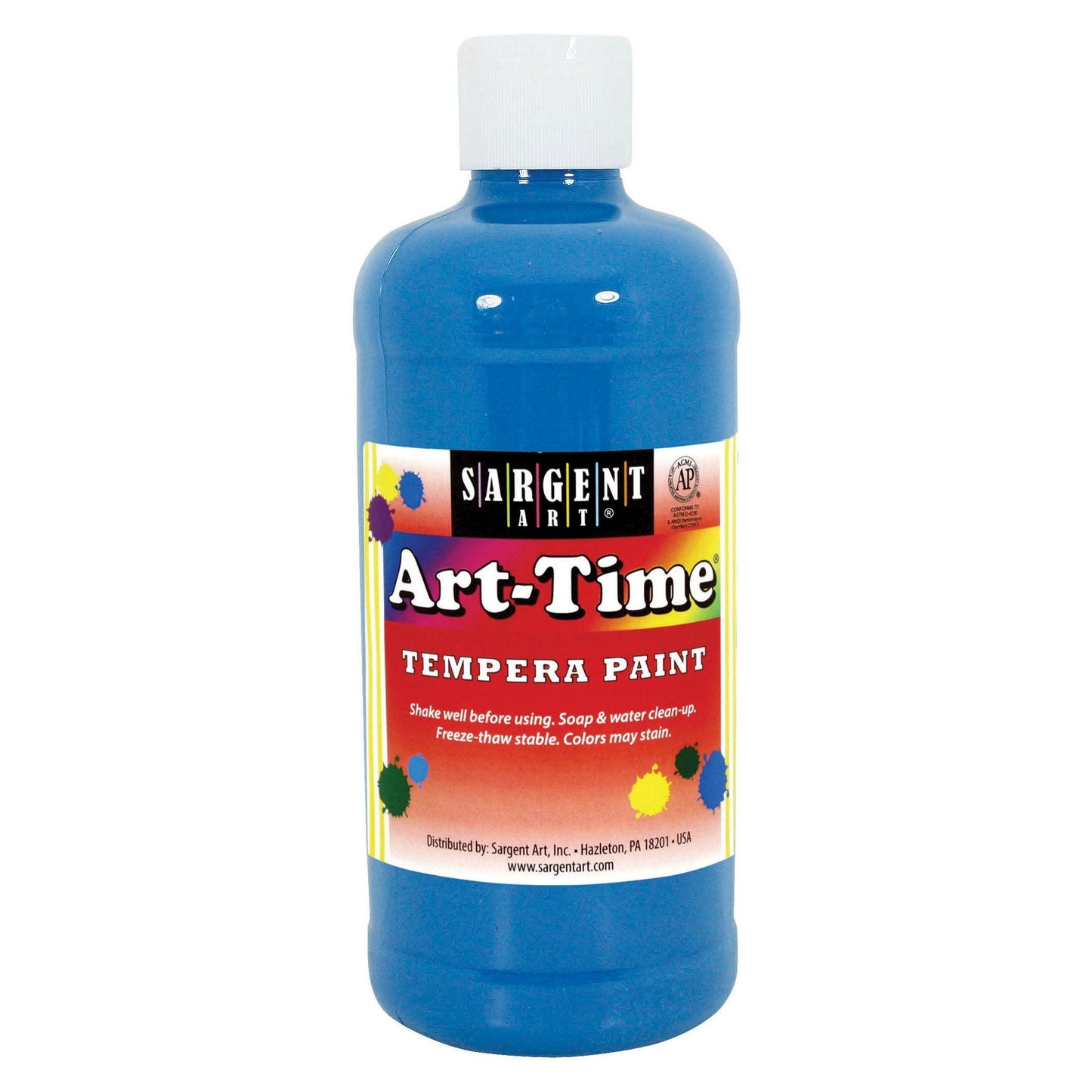 Art-Time® Tempera Paint, Turquoise, 16 oz., Pack of 12 - Loomini