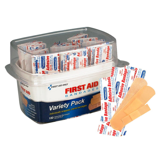 Assorted Bandage Box Kit, 150 Pieces - Loomini