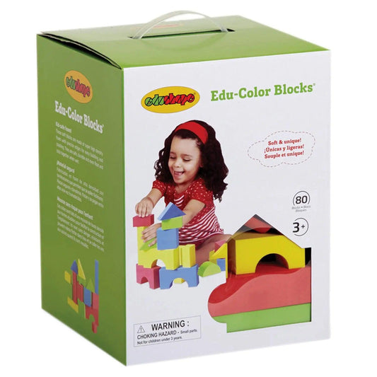 Assorted Colors & Shapes Building Blocks (80 Pieces) Edushape®