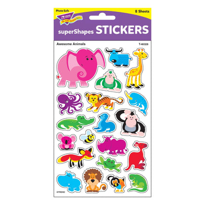 Awesome Animals superShapes Stickers-Large, 160 Per Pack, 6 Packs - Loomini