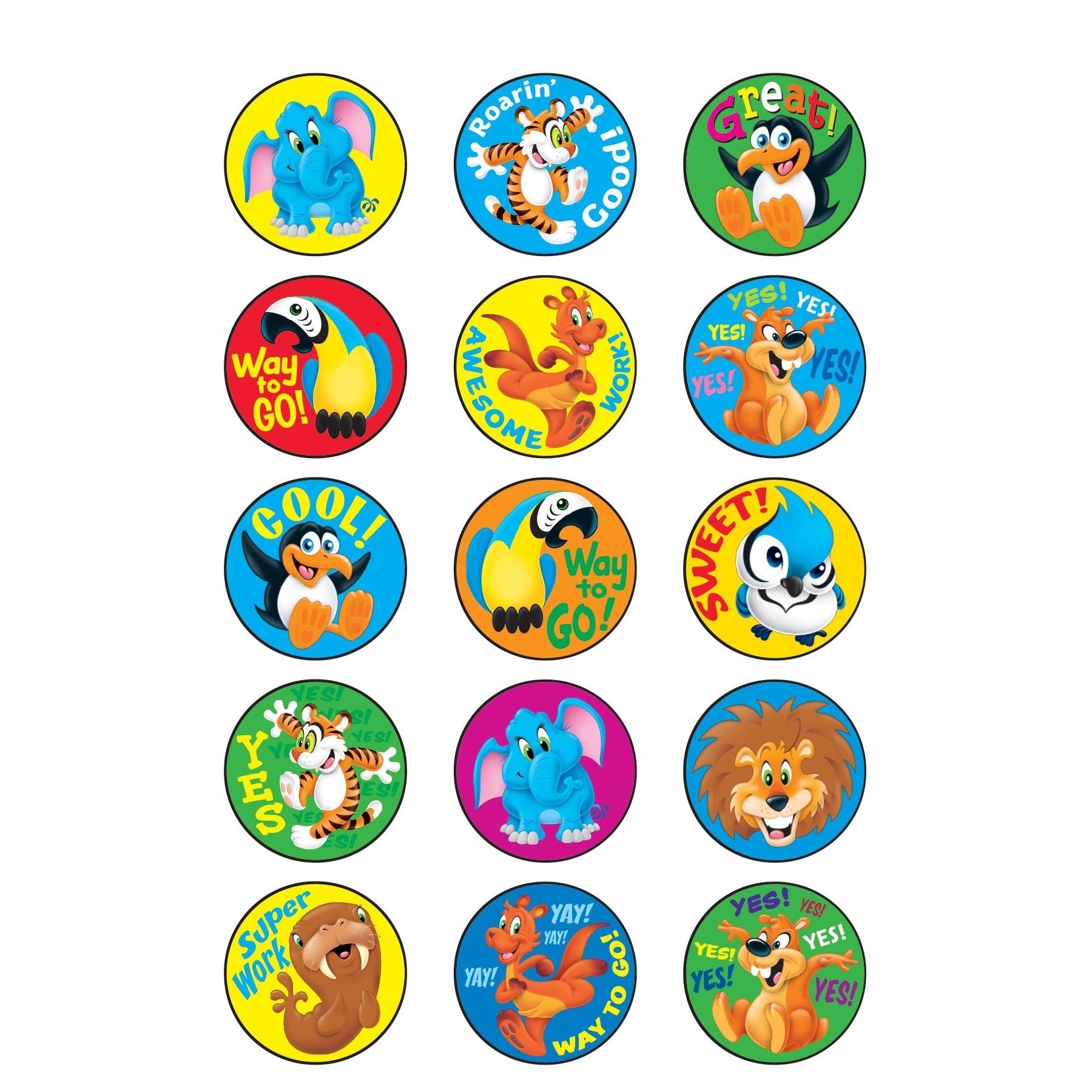 Awesome Animals/Tropical Stinky Stickers®, 60 Per Pack, 6 Packs - Loomini