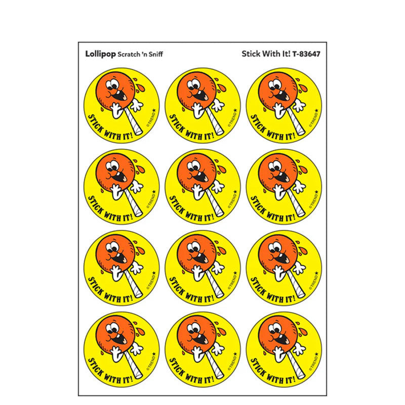 Stick With It!/Lollipop scent Retro Scratch 'n Sniff Stinky Stickers®, 24 ct.