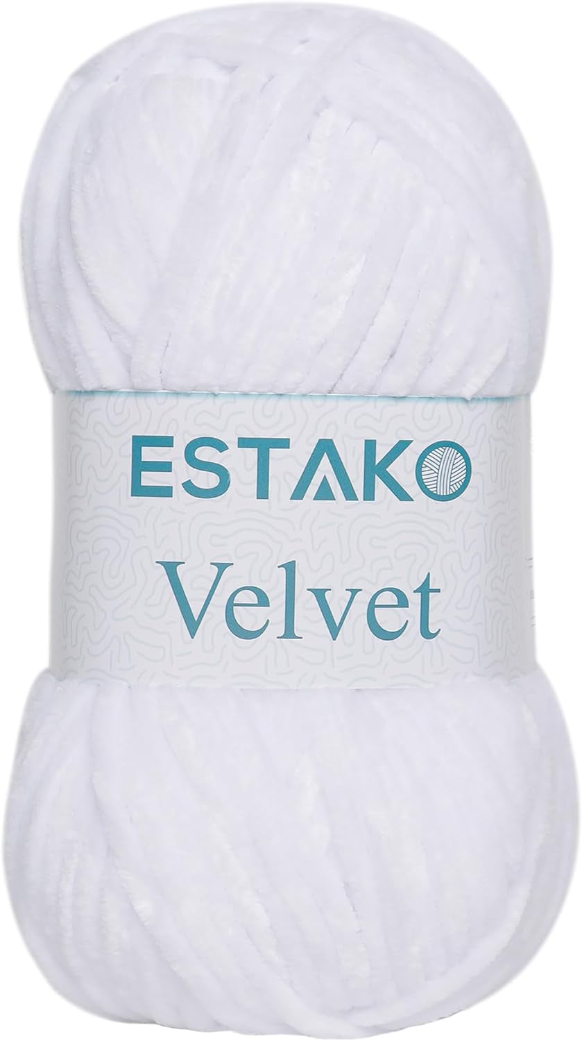 Velvet Chenille Blanket Amigurumi Yarn for Crocheting and Knitting Super Bulky 100 Gr (132 Yds) (1430 - Camel)