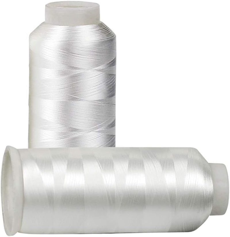 2 X-Large Cones Embroidery Bobbin Thread - 60Wt for Machine Embroidery and Sewing Machines Lintfree - 5500 Yards Each