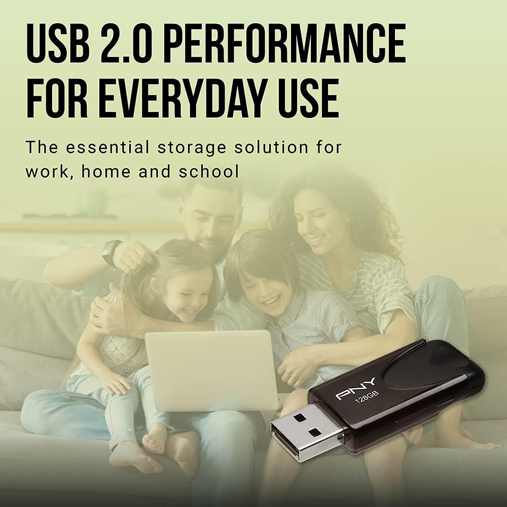 - Attaché 4 16GB USB 2.0 Flash Drive - Black (P-FD16GATT4-GE)