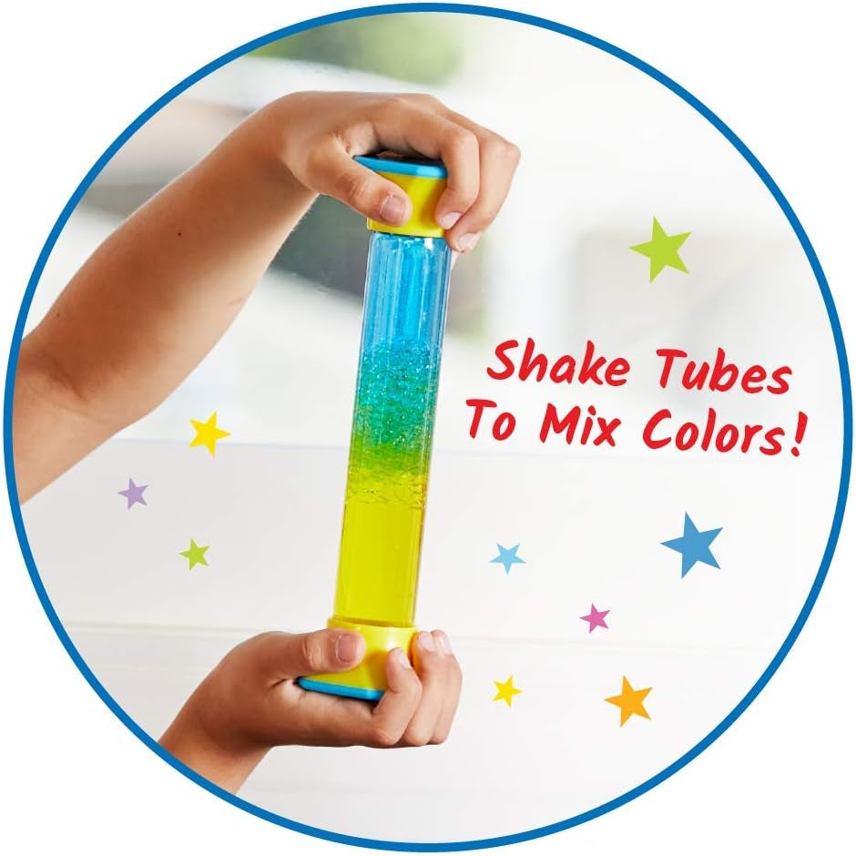 Colormix Sensory Tubes, Fidget Toys for Kids 3-5, Kids Anxiety Relief, Stress Toys for Kids, Sensory Play Therapy Toys for Counselors, Calm down Corner Supplies, Calming Corner Classroom