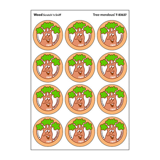 Tree-mendous!/Wood Scent Retro Scratch 'n Sniff Stinky Stickers®, 24 ct.