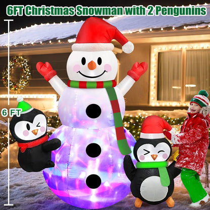 8 FT Tall Christmas Inflatables Santa Outdoor Decorations, Inflatable Santa Claus with Gift Bag Built-In LED Lights Blow up Yard Decoration for Xmas Décor Holiday Party Indoor Lawn Patio