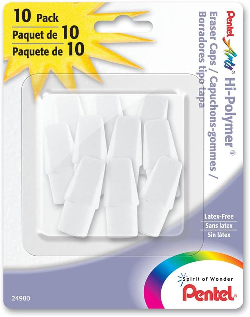 Hi-Polymer Block Eraser, Large, White, Pack of 10 ZEH-10 Erasers (ZEH10PC10)