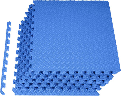 Puzzle Exercise Mat with EVA Foam Interlocking Tiles for MMA, Exercise, Gymnastics and Home Gym Protective Flooring, Multiple Sizes