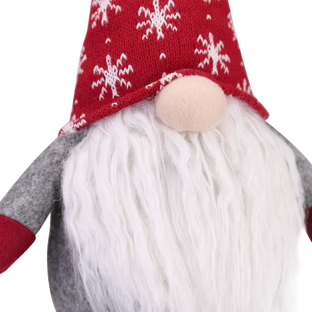 Christmas Handmade Big Gnomes with Long Leg Home Decorations, Plush Doll Collectible Figurine White Beard Santa Swedish Gifts Holiday Ornaments 18 Inch