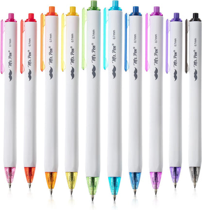 - Ballpoint Pens, 10 Pack, Colorful Ink, Cute Ballpoint Pens Assorted Color Ink, Cute Pens for Journaling, Aesthetic Pens, Bible Pen, Ball Point Pens Black, Pens Ballpoint Smooth Writing Pens