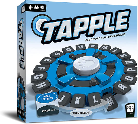 TAPPLE® Word Game | Fast-Paced Family Board Game | Choose a Category & Race against the Timer to Be the Last Player | Learning Game Great for All Ages (1 Pack)