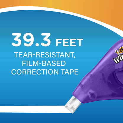 Wite-Out Brand EZ Correct Correction Tape, 39.3 Feet, 18-Count Pack of White Correction Tape, Fast, Clean and Easy to Use Tear-Resistant Tape Office or School Supplies