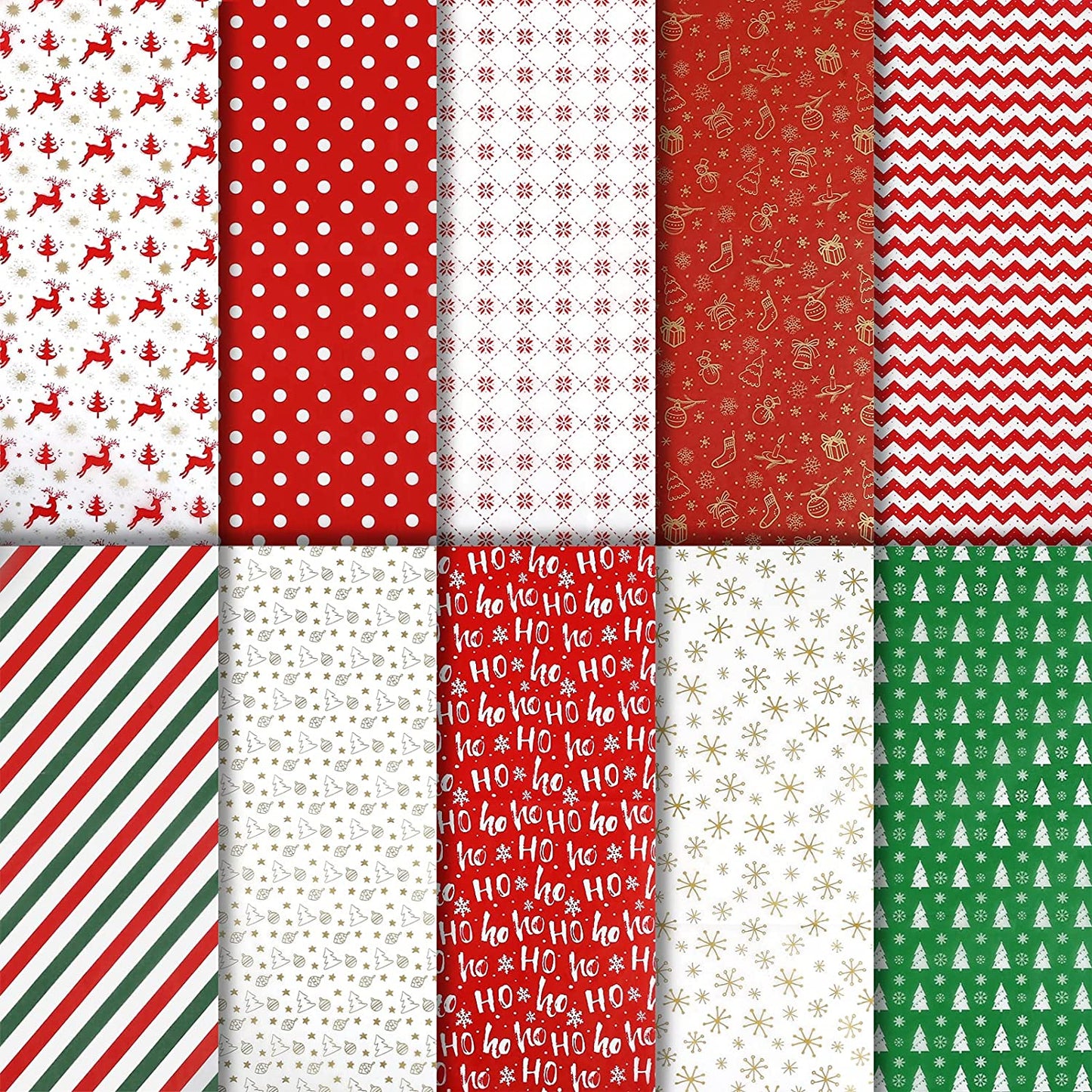 100 Sheets Christmas Tissue Paper Bulk Pack Xmas Holiday Premium Decorative Gift Wrapping Tissue Paper for Christmas DIY Craft Birthday Festival Party Decorations, 20 X 20 Inch