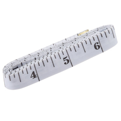 Soft Tape Measure Double Scale Body Sewing Flexible Ruler for Weight Loss Medical Body Measurement Sewing Tailor Craft Vinyl Ruler, Has Centimetre Scale on Reverse Side 60-Inch（White）