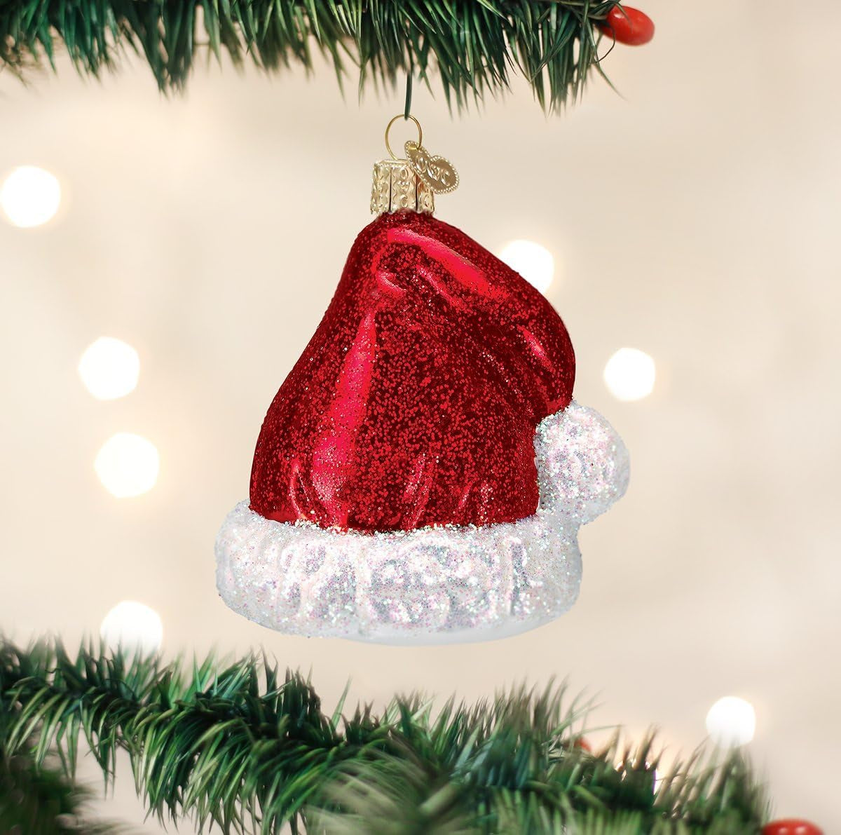 Santa Sugar Cookie Glass Blown Ornament for Christmas Tree