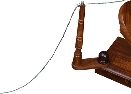 𝐋𝐚𝐫𝐠𝐞 𝐂𝐚𝐩𝐚𝐜𝐢𝐭𝐲 𝐘𝐚𝐫𝐧 𝐖𝐢𝐧𝐝𝐞𝐫 - Hand Operated Wooden Yarn Ball Winder. Support 10 to 12 Oz of Yarn Fiber Wool String with Free Crochet Hook (7PCS Rosewood Winder)