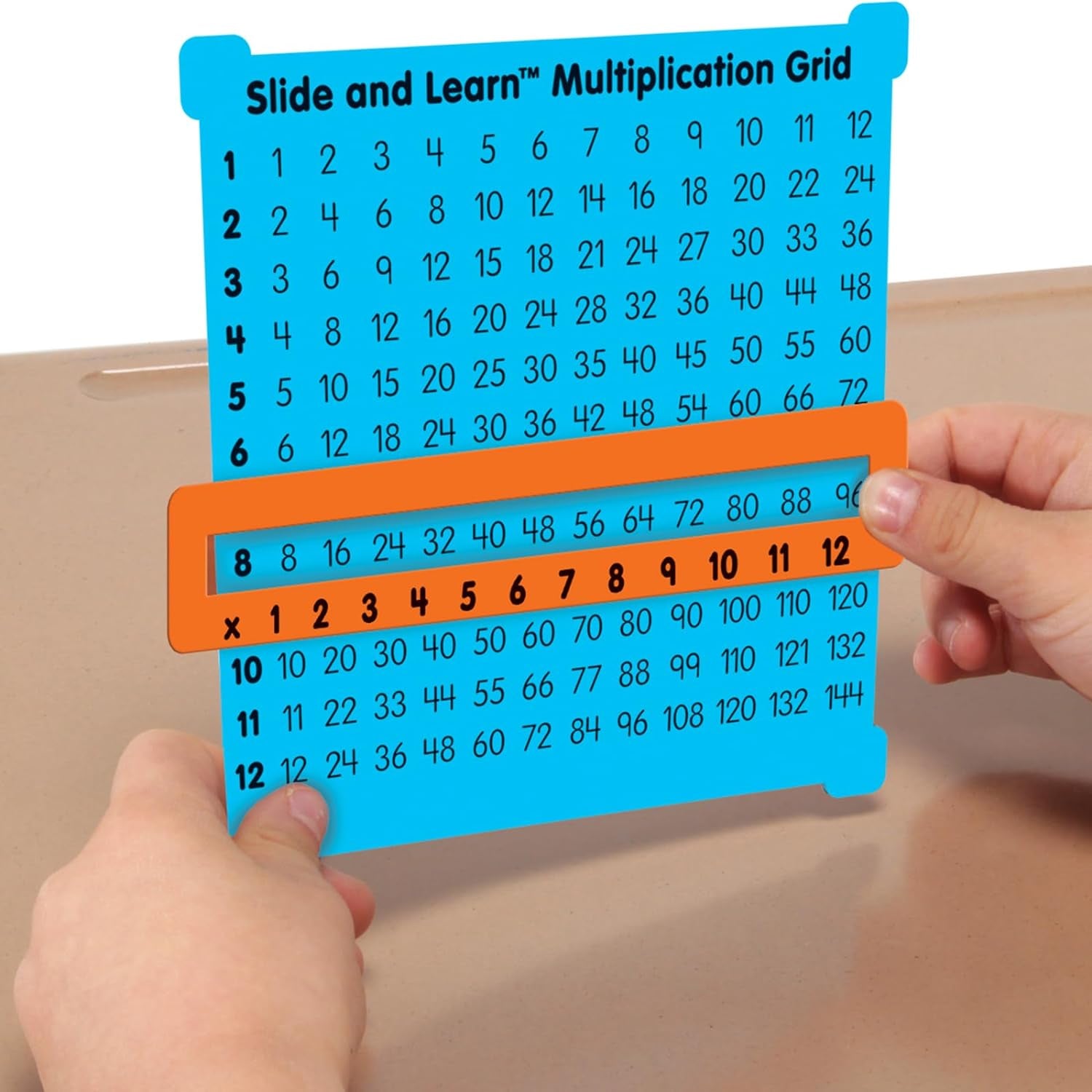 Slide and Learn Multiplication Grids, 5?” by 5½” (Set of 12) – Thin Plastic Multiplication Grid with Viewer Window – Help with Multiplication Problems and Practice Tracking at School