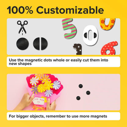 Magnetic Dots - Self Adhesive Magnet Dots (0.8" X 0.8") - Classroom Must Have Peel & Stick Magnetic Circles - Flexible Sticky Magnets - Sheets Is Alternative, Stickers, Strip, Magnetic Tape (120 Pcs)