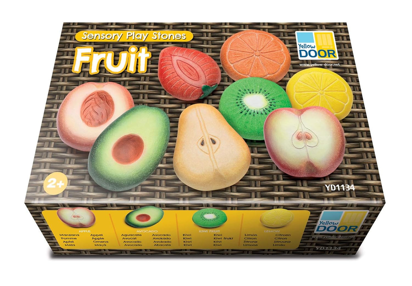 Fruit Sensory Play Stones, Set of 8