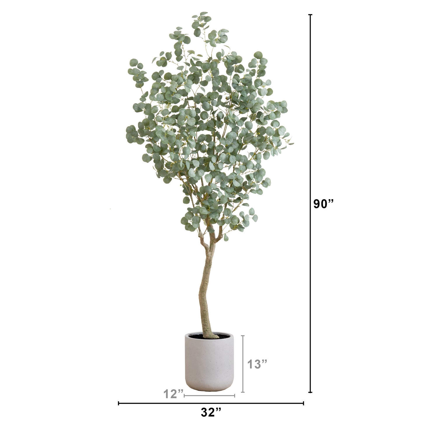 Faux 7.5’ Eucalyptus Tree