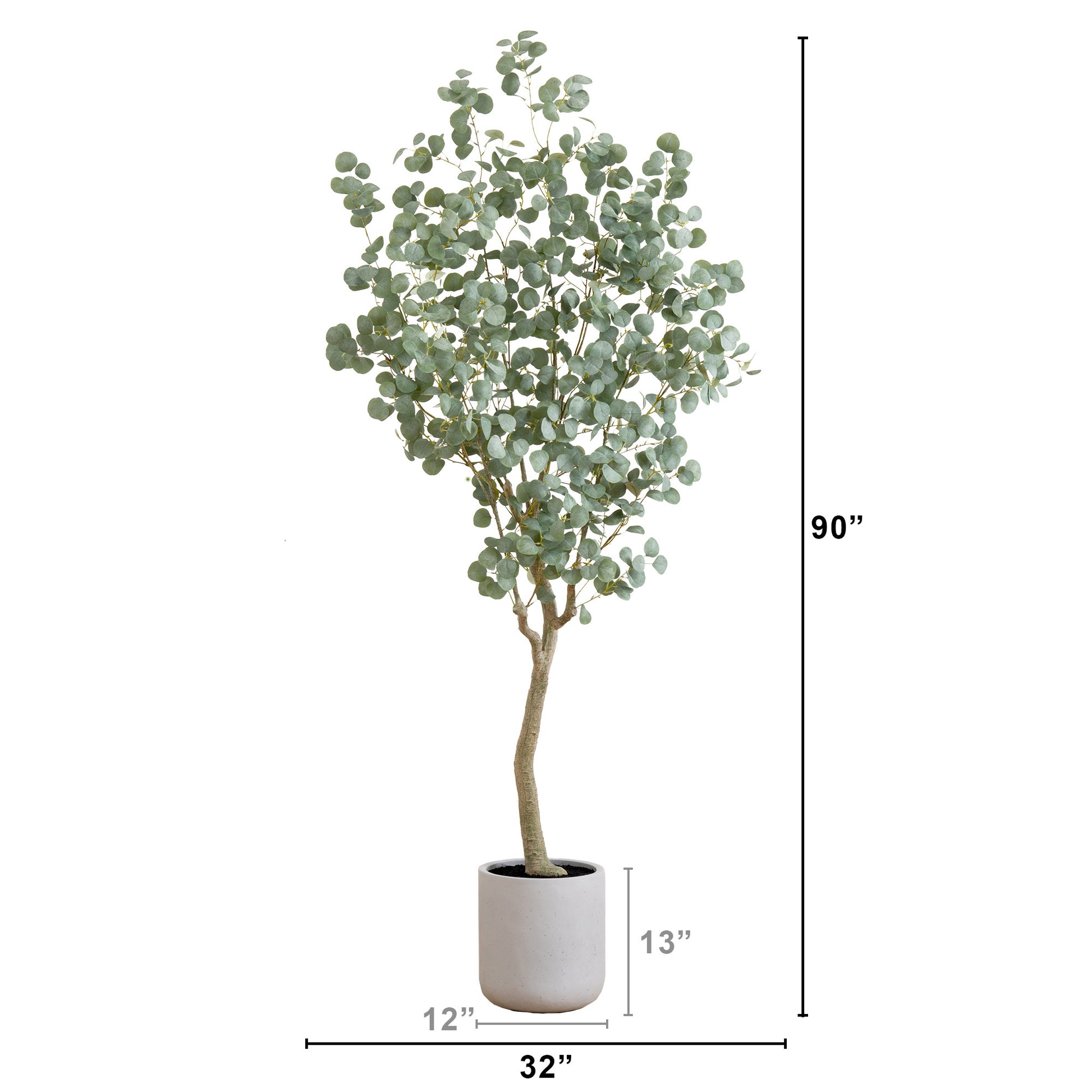 Faux 7.5’ Eucalyptus Tree