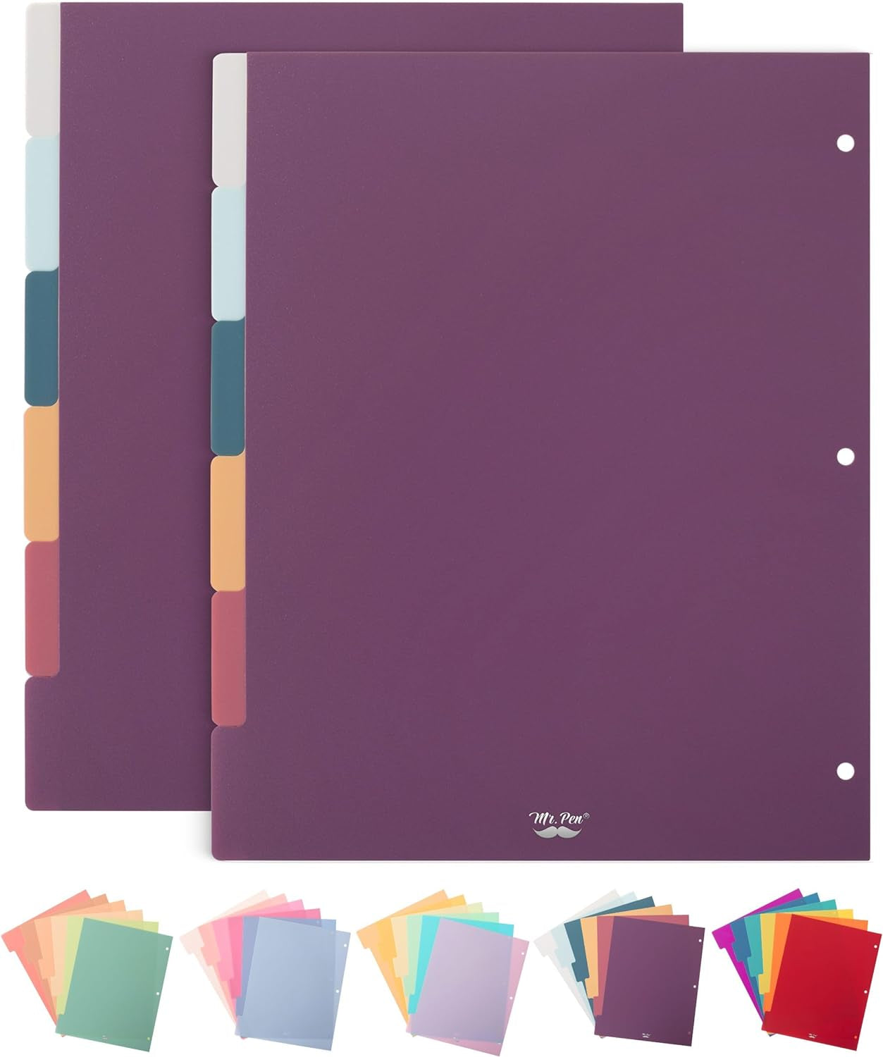 - Binder Dividers, 6 Tab Dividers, Pack of 2 Sets (12 Dividers Total), Dividers, Plastic Dividers for 3 Ring Binder, Binder Dividers with Tabs, Binder Tabs, 3 Ring Binder Dividers