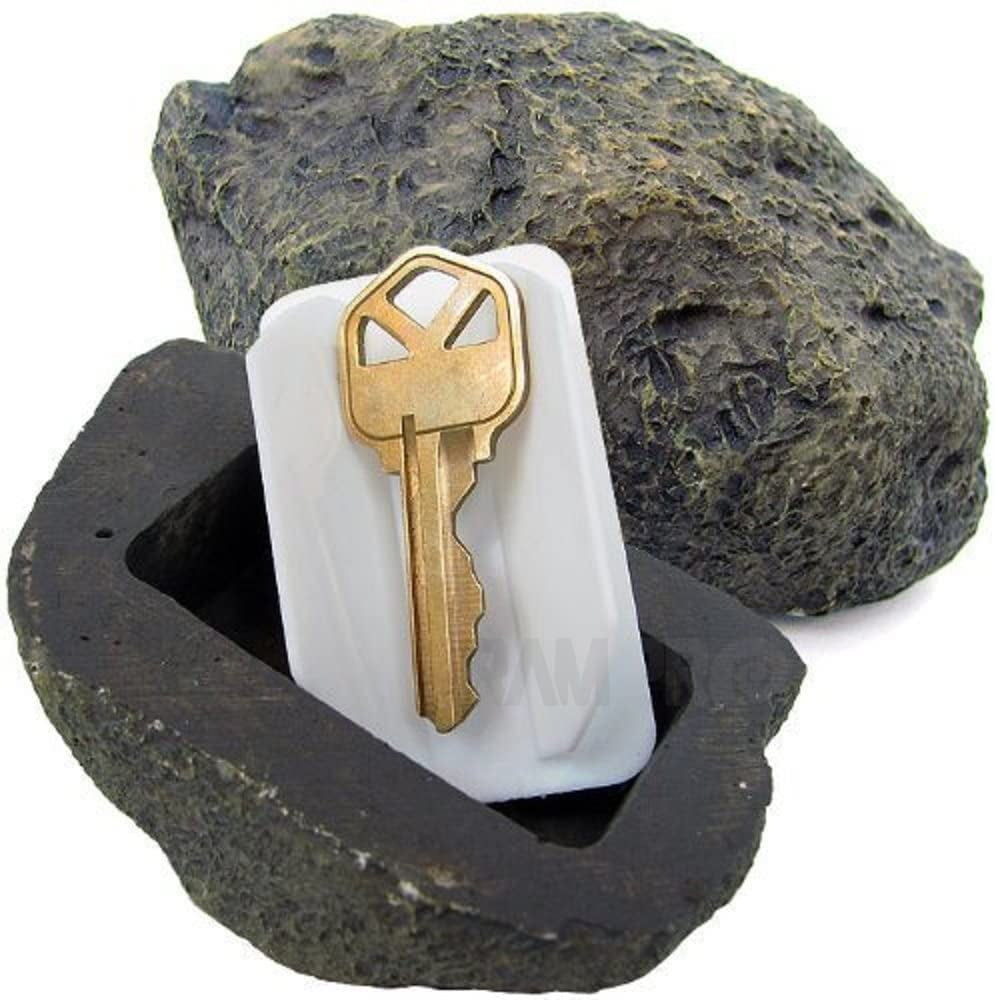 Hide-A-Spare-Key Fake Rock - Looks & Feels like Real Stone - Safe for Outdoor Garden or Yard, Geocaching (1)