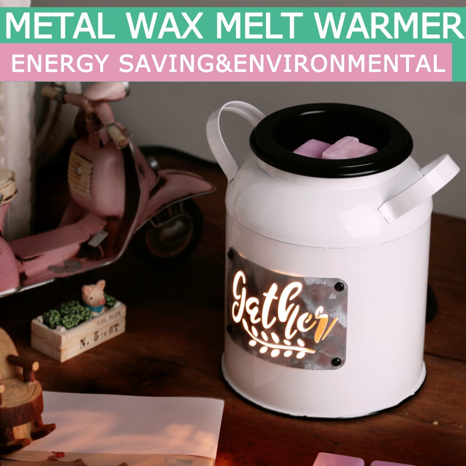 Galvanized Sheet Milk Can Metal Wax Melt Warmer, Scented Wax Warmer. Metal Wax Burner, Spa and Aromatherapy Ideal Gifts & Decor