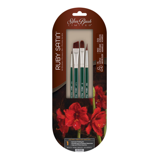 Ruby Satin® 4-Piece Basic SH Brush Set