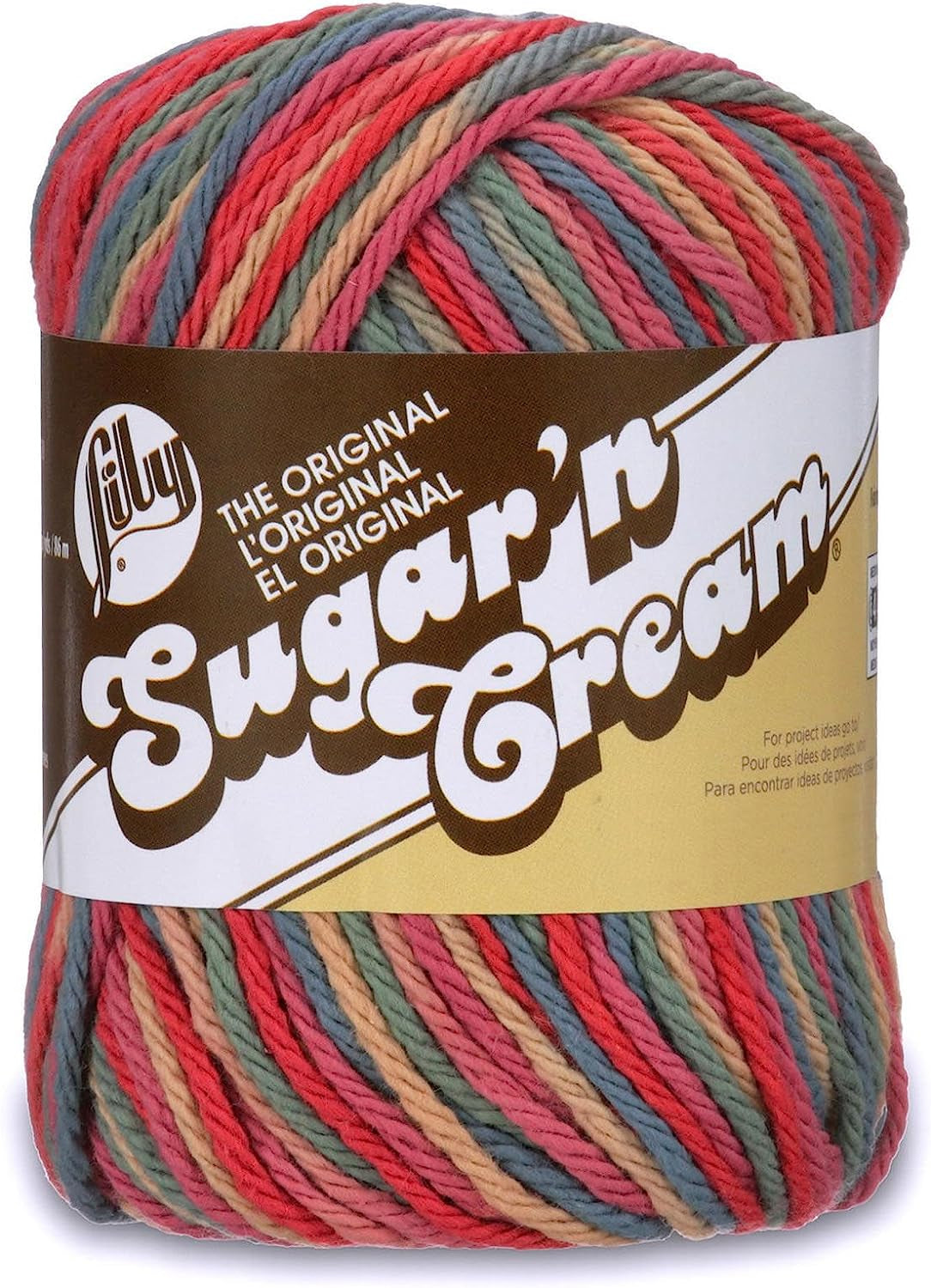 Sugar 'N Cream the Original Solid Yarn, 2.5Oz, Medium 4 Gauge, 100% Cotton - Ecru - Machine Wash & Dry