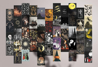Witchy Room Decor Aesthetic, Witch Decor, Withy Aesthetic Wall Collage Kit, 50Pcs Witchy Posters for Room, Gothic Decor, Wiccan Decor, Pagan Decor (Set of 50, 4" × 6")