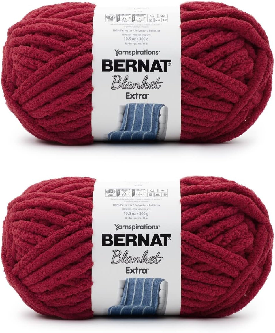 Blanket Extra Chunky Chenile Acrylic Yarn - 2 Pack