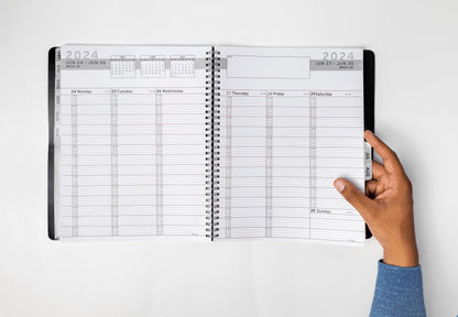2024  Tabbed Appointment Book & Planner (8.5 x 11) inches Daily Hourly Weekly